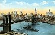 Brooklyn Bridge, 1915 - Fine-Art Gicl??e Photographic Print - 8"x10" Enlargement from a Classic Vintage Postcard