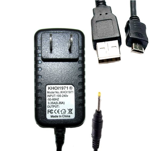 KHOI1971 Â® WALL home house charger AC adapter + USB cable cord for Velocity Micro CRUZ T510 TABLET