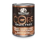Wellness CORE Natural Grain Free Wet Canned Dog Food, Turkey, Chicken & Turkey Liver Recipe, 12.5-Ounce (Value Pack of 12)