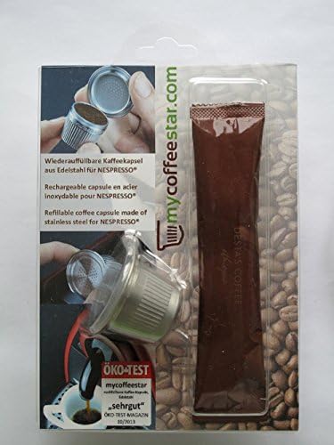 MyCoffeeStar USA Refillable Stainless Steel Nespresso Capsule