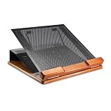 Rolodex 82446 Distinctions Laptop Stand, Rich Cherry Wood/Black Metal