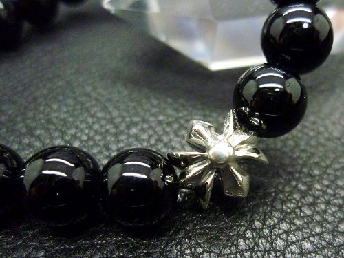 石辉 高品质 黑色オニキス&クロス银白色パー