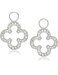 KC Designs "Charmed Life" Diamond 14k White Gold Open Clover Ear Charm