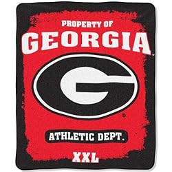 Georgia Bulldogs NCAA Property of" Micro Raschel Blanket (50"x60")"