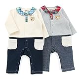 Piccolo(ピッコロ) カバーオール (70～80cm) キムラタンの子供服 (34455-164) グレー 80