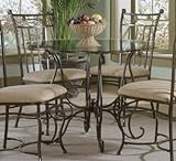 Camelot Dining Table (Black and Gold) (28.5H x 42D)