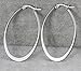 AmDxd Jewelry Titanium Stainless Steel Women's Fashion Hoop Earring Smooth Ligth Gray Width 29.8MM