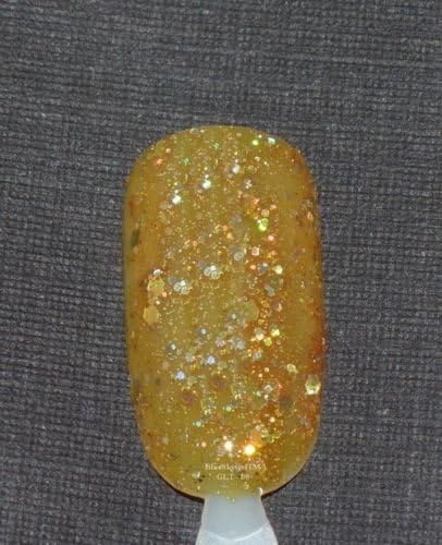 Bluesky Soak Off UV LED Gel Nail Orange Glitter Polish Marmalade 10ml B8