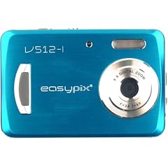 Easypix V512-A Digitalkamera (5 Megapixel, 8-fach digitaler Zoom, 6,1 cm Display) dunkel blau