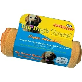 SnuggleSafe MICROFIBRE PET TOWEL (Big Dog) - the fastest drying pet towel you'll find anywhere!