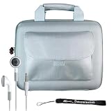 Apple Ipad Tablet ( 3G , wifi , WiFi + 3G ) Hard Nylon Cube with Pocket Carrying Case for ipad ( iPad Accessories Only ) + Includes a 4-inch eBigValue (TM) Determination Hand Strap + Fashion Earbud Headset Headphones 3.5mm In-Ear Stereo ( White )