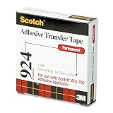 3M 924-3/4 Adhesive Transfer Tape Roll for Scotch Tape Gun, 3/4 Wide x36 Yards