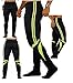 Kids Skinny Soccer Pants Training Sweat Sport Gym Athletic Tight Fit (YOUTH-S, BLACK/WHITE)