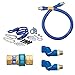 Dormont 1675BPQ2SR36 SnapFast 36" Gas Connector Kit with Two Swivels and Restraining Cable - 3/4" Diameter