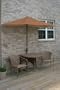 Terrace Mates Adena All-Weather Wicker in Coffee 7.5 Ft. Teak Sunbrella Set (Teak / Rich Coffee) (See Description)