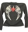 Lucky 13 Sacred Heart Cardigan Tattoo Sacred Heart Angel Wings Cardigan Pin Up Girl Sweater