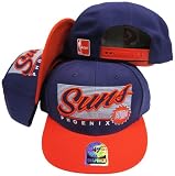 Phoenix Suns Two Tone Plastic Snapback Adjustable Plastic Snap Back Hat / Cap