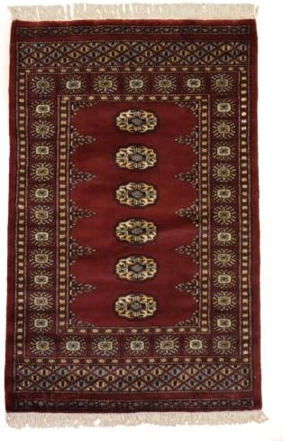 Traditional Pakistan Bokhara Wool Rug - Handmade with 100% Hand -Knotted Wool - Luxuriously Soft and Long Lasting - 2.58'x3.92'