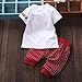 Canis Baby Boy Kid 2 Piece Star Sportswear Clothes T-Shirt Top Short Pants Outfit Set (L/2Y,Dark red)