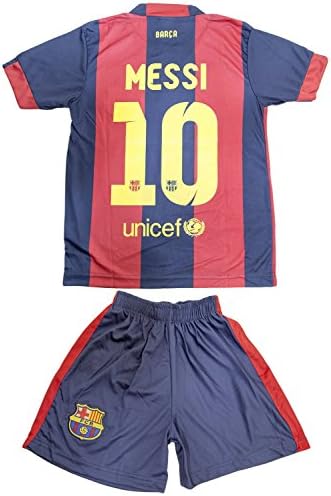 NEW FC BARCELONA HOME MESSI 10 FOOTBALL SOCCER KIDS CHILD JERSEY &amp; SHORTS (28 (11-12yrs))