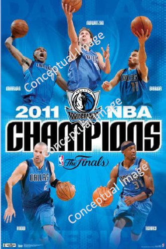 Dallas Mavericks 2011 NBA Champions Sports Poster Print - 22x34 Poster Print, 22x34
