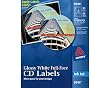Avery Glossy White Full-Face CD Labels for Inkjet Printers, 20 Disc Labels and 40 Spine Labels  (08944)