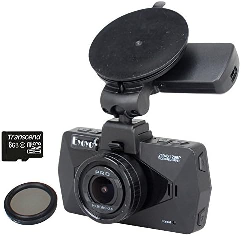 Hopezone Eyoyo Top Ambarella A7la70 2.7" 1296p Hd TFT Screen Car DVR Vehicle Camera Video Recorder Road Dash Cam A7810 w/ CPL with Noise Reducing, G-sensor, Good Night Vision (Dvr+8gb)