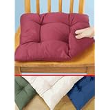 Button-Tufted Chair Pad, Color Beige by Carol Wright Gifts