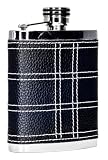 UPC 849847000107 product image for Visol Formal Black Leather and Stainless Steel Hip Flask, 7-Ounce | upcitemdb.com