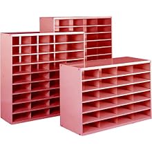 Equipto 41-12-RD Steel Literature Rack, 36" W x 24" H x 12" D, Textured Red