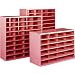 Equipto 41-12-RD Steel Literature Rack, 36" W x 24" H x 12" D, Textured Red