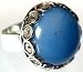 Blue Chalcedony Ring - Sterling Silver