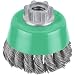 Hitachi 729212 3-Inch Cable Crimped Carbon Steel Wire Cup Brush, Multi-Arbor