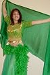 Emerald Green Rectangular Silk Veil