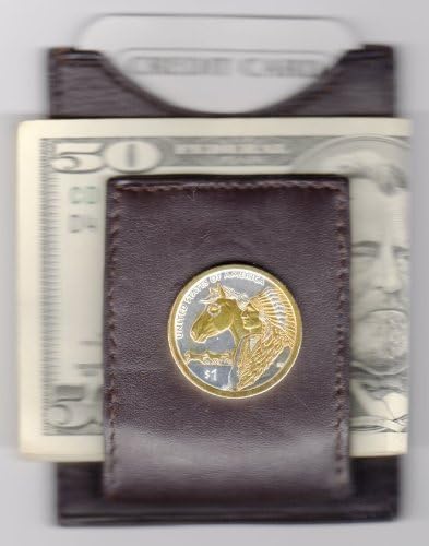 Gorgeous 2-Toned Gold and Silver U.S. Native American coin (Folding) Money clips