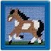 HORSE LEARN TO STITCH NEEDLEPOINT KIT-6X6 BLUE FRAME