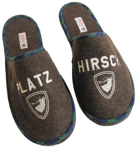 Adelheid Platzhirsch Filzpantoffel 12XX0262022 Herren Hausschuhe