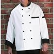 Poly/Cotton Black and White Professional Chef Coat