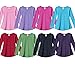 City Threads Girls Thermal Long Sleeve Tunic Shirt For School & Play, Made in USA