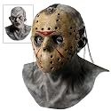 Adult Licensed Deluxe Jason Overhead Latex Mask with Removable Mask