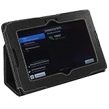 Snugg Blackberry Playbook Case Cover and Flip Stand in Black Leather