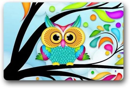 Cute Owl Doormat Door Mat Rug Indoor/Outdoor/Floor Mat Rug for Home/Office/Bedroom 23.6"(L) x 15.7"(W)