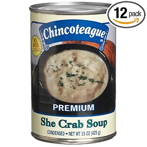 Chincoteague Seafood She Crab Soup, 15-Ounce Cans (Pack of 12) by Chincoteague Seafood