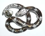 Brown Enamel Snake Pin