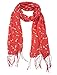 Lina & Lily Dragonfly Print Tassel Scarf Lightweight