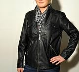 Damen Lammnappa Lederjacke Farbe schwarz, Artikel Riana Größe: 42