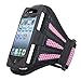 Insten Deluxe Armband Compatible with Apple iPhone 4 - Version iPhone 4S - ATT - Retail Packaging - Black/Light Pink