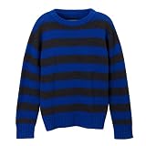 Boys' Cherokee  Striped Crew Sweater - Blue/Gray