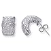 Classic Petite Beauty: Sterling Silver Huggie Style Earrings with CZ Diamond