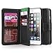 iPhone 6S Case, iPhone 6 Case, BENTOBEN iPhone 6 Wallet Case Credit Card Holder Folio Flip Money Pouch Faux Leather Shockproof with Wristlet Full Body Protective Case for iPhone 6/6S (4.7 inch), Black